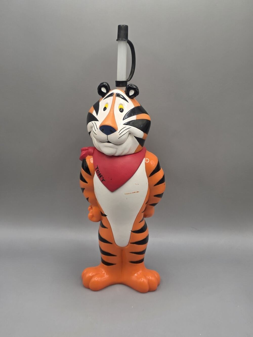 Vintage 1998 Kellogg’s Tony the Tiger Figural Plastic Water Bottle Cereal Promo